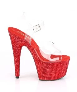 Pleaser Direct Bejeweled 708DM Red Rhinestones Platforms
