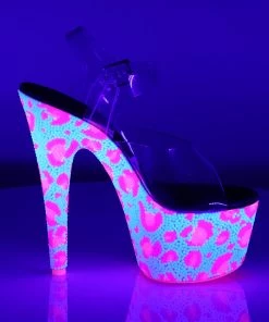 Pleaser Direct Bejeweled 708UVLP Pink Leopard Print Platform Heels Platform Shoes 9 Pleaser Direct Bejeweled 708UVLP Pink Leopard Print Platform Heels Platform Shoes