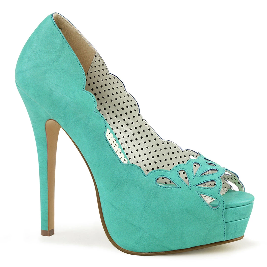 Pleaser Direct Platform Shoes Bella 30 Teal Faux Leather Cut Out Court Shoes 1 Pleaser Direct Platform Shoes Bella 30 Teal Faux Leather Cut Out Court Shoes