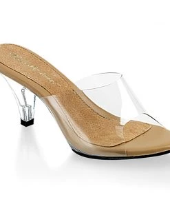 Pleaser Direct Belle 301 Nude Sandals Larger Size Shoes