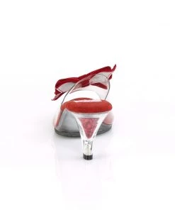Pleaser Direct Larger Size Shoes Belle 301BOW Red Bow Sandals