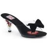 Pleaser Direct Belle 301BOW Black Bow Sandals