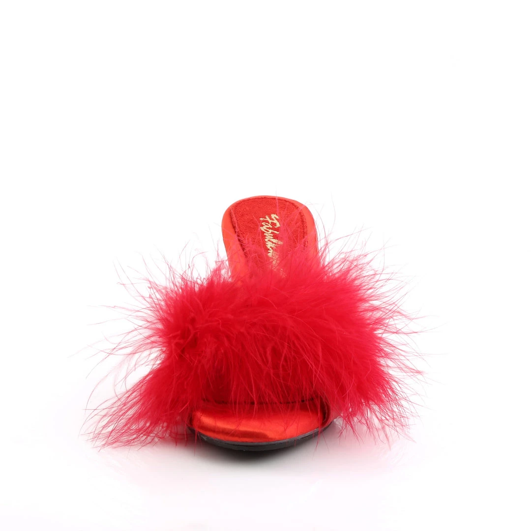 Pleaser Direct Belle 301F Red Furry Sandals Larger Size Shoes 2 Pleaser Direct Belle 301F Red Furry Sandals Larger Size Shoes