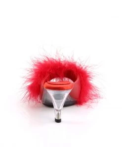 Pleaser Direct Belle 301F Red Furry Sandals Larger Size Shoes 8 Pleaser Direct Belle 301F Red Furry Sandals Larger Size Shoes