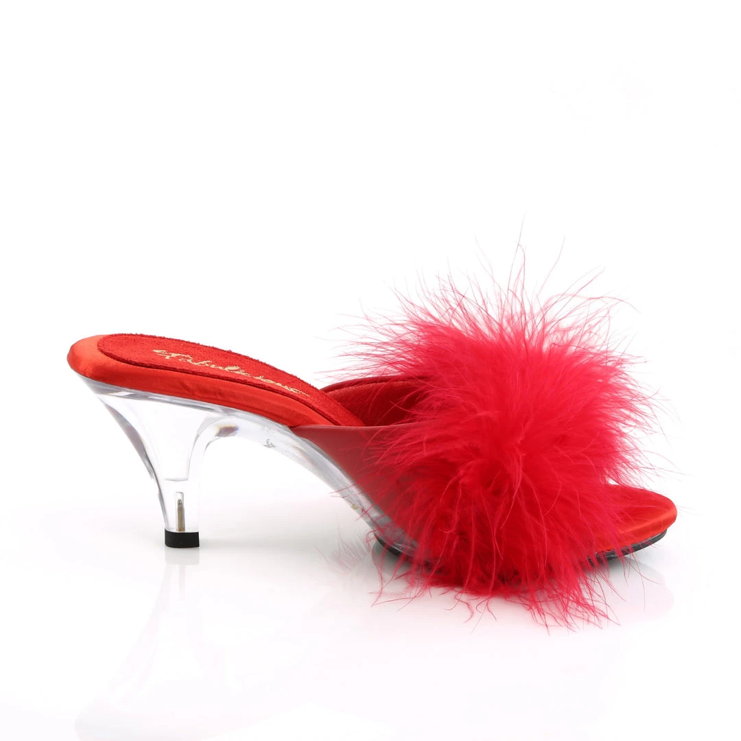 Pleaser Direct Belle 301F Red Furry Sandals Larger Size Shoes 5 Pleaser Direct Belle 301F Red Furry Sandals Larger Size Shoes