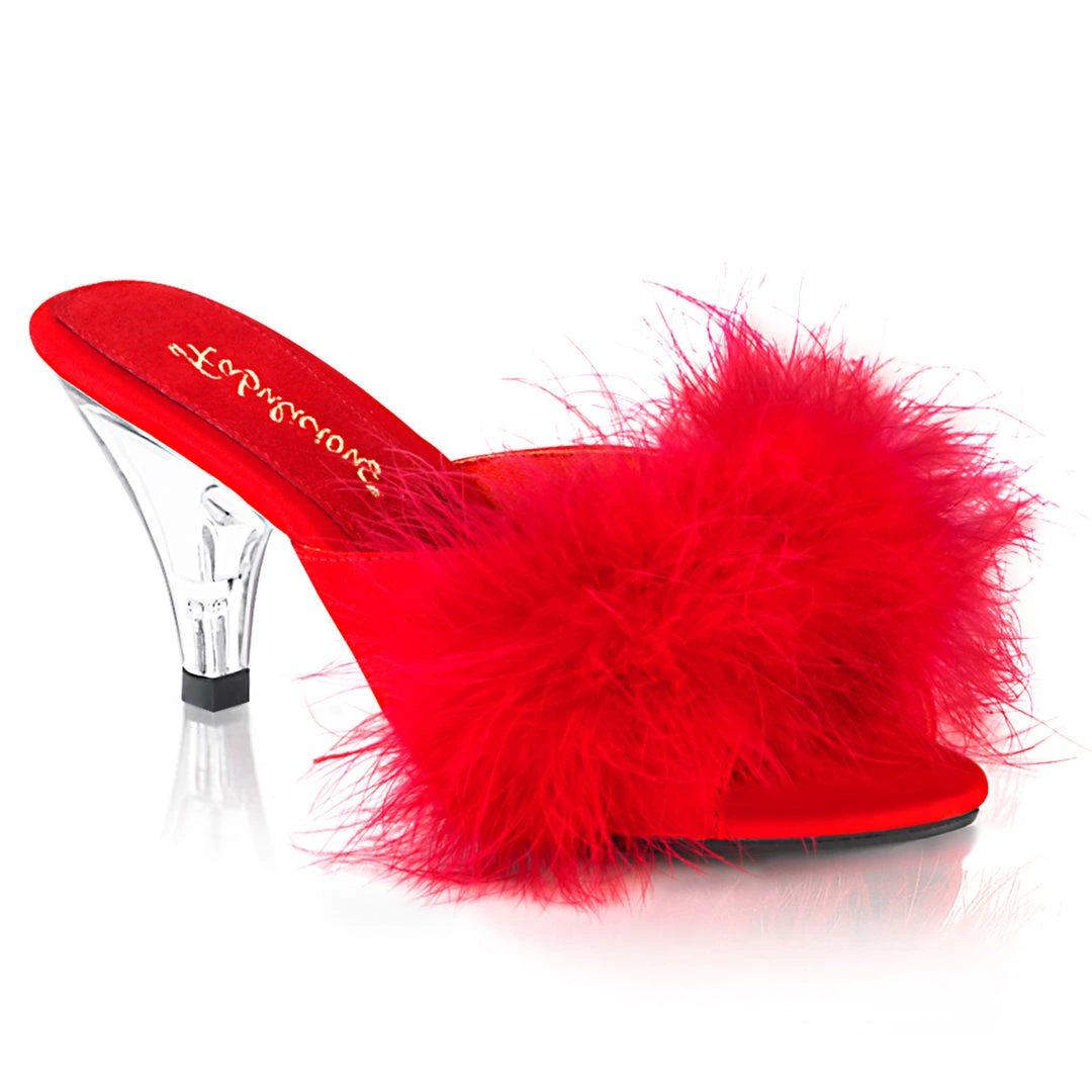 Pleaser Direct Belle 301F Red Furry Sandals Larger Size Shoes 1 Pleaser Direct Belle 301F Red Furry Sandals Larger Size Shoes