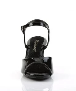 Pleaser Direct Larger Size Shoes Belle 309 Black Patent Sandals