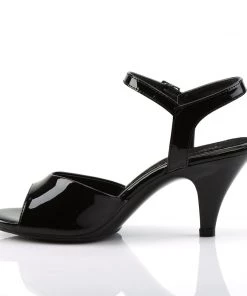 Pleaser Direct Larger Size Shoes Belle 309 Black Patent Sandals 7 Pleaser Direct Larger Size Shoes Belle 309 Black Patent Sandals