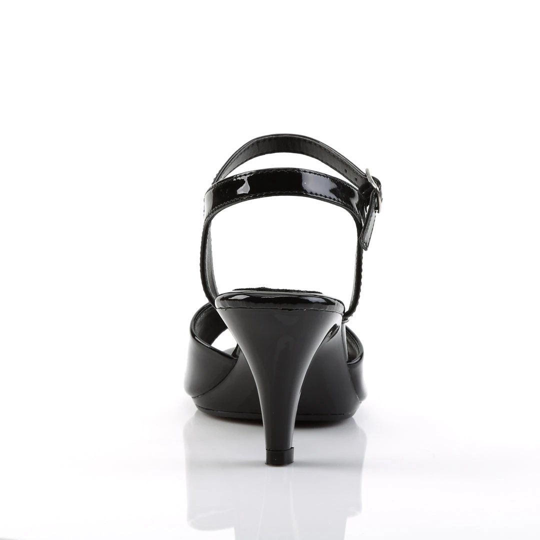 Pleaser Direct Larger Size Shoes Belle 309 Black Patent Sandals 4 Pleaser Direct Larger Size Shoes Belle 309 Black Patent Sandals