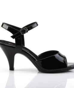 Pleaser Direct Larger Size Shoes Belle 309 Black Patent Sandals 9 Pleaser Direct Larger Size Shoes Belle 309 Black Patent Sandals