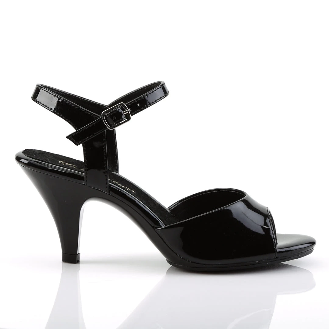 Pleaser Direct Larger Size Shoes Belle 309 Black Patent Sandals 5 Pleaser Direct Larger Size Shoes Belle 309 Black Patent Sandals