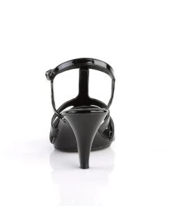 Pleaser Direct Belle 322 Black Patent T-Strap Sandals Larger Size Shoes 8 Pleaser Direct Belle 322 Black Patent T-Strap Sandals Larger Size Shoes