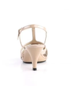 Pleaser Direct Larger Size Shoes Belle 322 Nude Patent T-Strap Sandals 8 Pleaser Direct Larger Size Shoes Belle 322 Nude Patent T-Strap Sandals