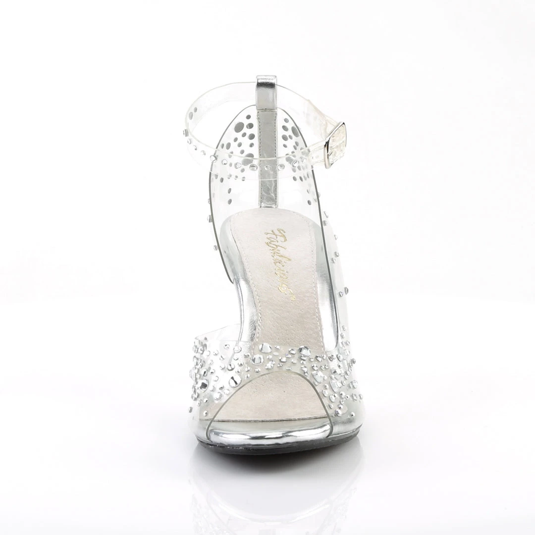 Pleaser Direct Larger Size Shoes Belle 330RS Clear Sandals With Rhinestones 2 Pleaser Direct Larger Size Shoes Belle 330RS Clear Sandals With Rhinestones