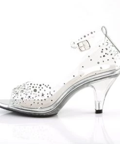 Pleaser Direct Larger Size Shoes Belle 330RS Clear Sandals With Rhinestones 7 Pleaser Direct Larger Size Shoes Belle 330RS Clear Sandals With Rhinestones