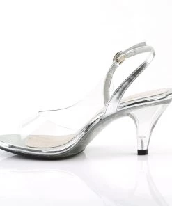 Pleaser Direct Belle 350 Clear Slingback Sandals