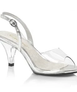 Pleaser Direct Belle 350 Clear Slingback Sandals