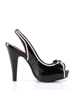 Pleaser Direct Platform Shoes Bettie 05 Black And White Peep Toe High Heels 9 Pleaser Direct Platform Shoes Bettie 05 Black And White Peep Toe High Heels
