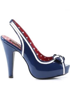 Pleaser Direct Bettie 05 Blue And White Peep Toe High Heels Platform Shoes 9 Pleaser Direct Bettie 05 Blue And White Peep Toe High Heels Platform Shoes