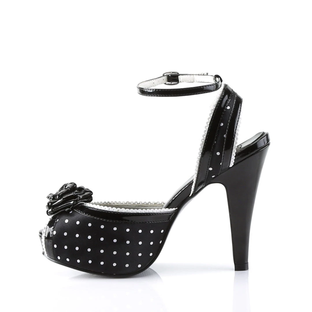 Pleaser Direct Bettie 06 Black And White Polka Dot High Heels Platform Shoes 3 Pleaser Direct Bettie 06 Black And White Polka Dot High Heels Platform Shoes