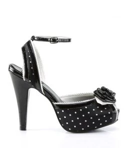 Pleaser Direct Bettie 06 Black And White Polka Dot High Heels Platform Shoes 9 Pleaser Direct Bettie 06 Black And White Polka Dot High Heels Platform Shoes