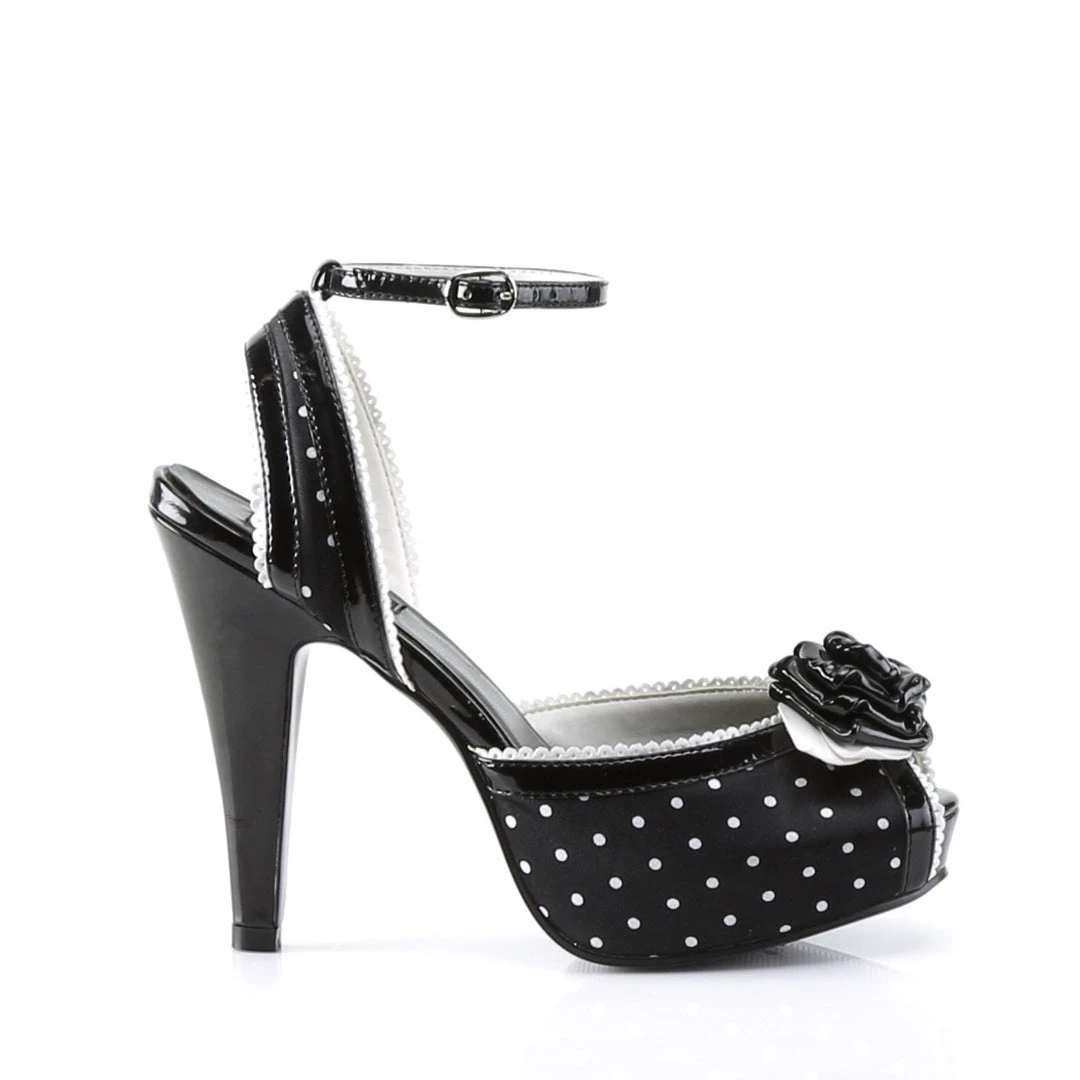 Pleaser Direct Bettie 06 Black And White Polka Dot High Heels Platform Shoes 5 Pleaser Direct Bettie 06 Black And White Polka Dot High Heels Platform Shoes