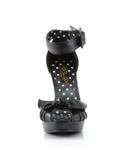 Pleaser Direct Bettie 07 Black Faux Leather High Heels Platform Shoes