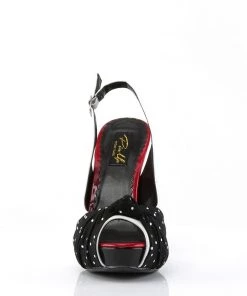 Pleaser Direct Bettie 09 Black And White High Heels Platform Shoes