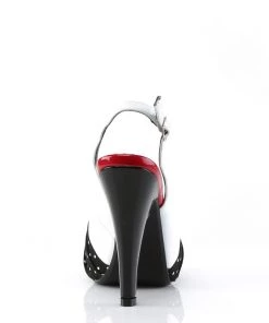 Pleaser Direct Bettie 09 Black And White High Heels Platform Shoes