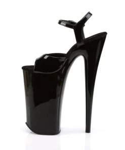 Pleaser Direct Beyond 009 Black Patent Platform Heels Larger Size Shoes