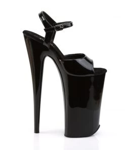 Pleaser Direct Beyond 009 Black Patent Platform Heels Larger Size Shoes