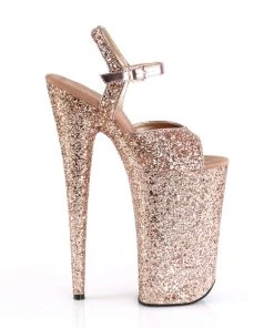 Pleaser Direct Larger Size Shoes Beyond 010 Rose Gold Glitter Vegan Platform Heels 9 Pleaser Direct Larger Size Shoes Beyond 010 Rose Gold Glitter Vegan Platform Heels