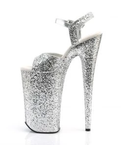 Pleaser Direct Beyond 010LG Silver Glitter Platforms 7 Pleaser Direct Beyond 010LG Silver Glitter Platforms