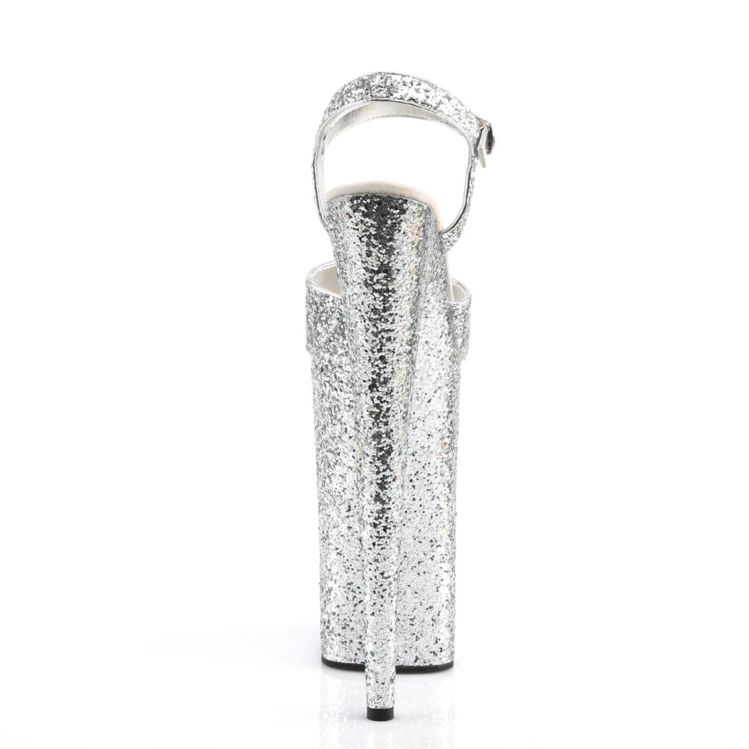 Pleaser Direct Beyond 010LG Silver Glitter Platforms 4 Pleaser Direct Beyond 010LG Silver Glitter Platforms