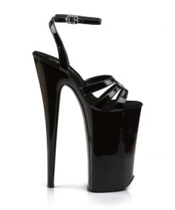 Pleaser Direct Beyond 012 Black Patent Platforms Larger Size Shoes