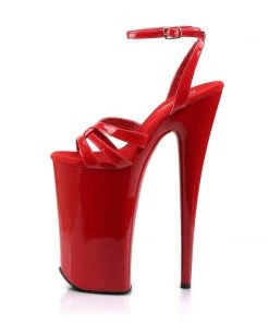 Pleaser Direct Beyond 012 Red Patent Platforms