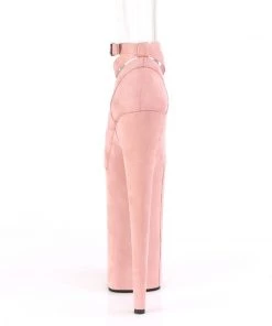 Pleaser Direct Beyond 087FS Baby Pink Faux Suede Strappy Platforms