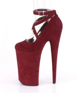 Pleaser Direct Beyond 087FS Burgundy Faux Suede Strappy Platforms 7 Pleaser Direct Beyond 087FS Burgundy Faux Suede Strappy Platforms