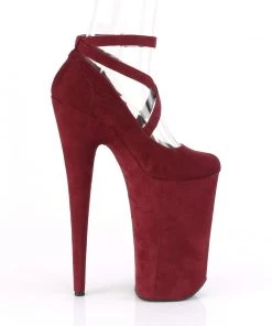 Pleaser Direct Beyond 087FS Burgundy Faux Suede Strappy Platforms 9 Pleaser Direct Beyond 087FS Burgundy Faux Suede Strappy Platforms