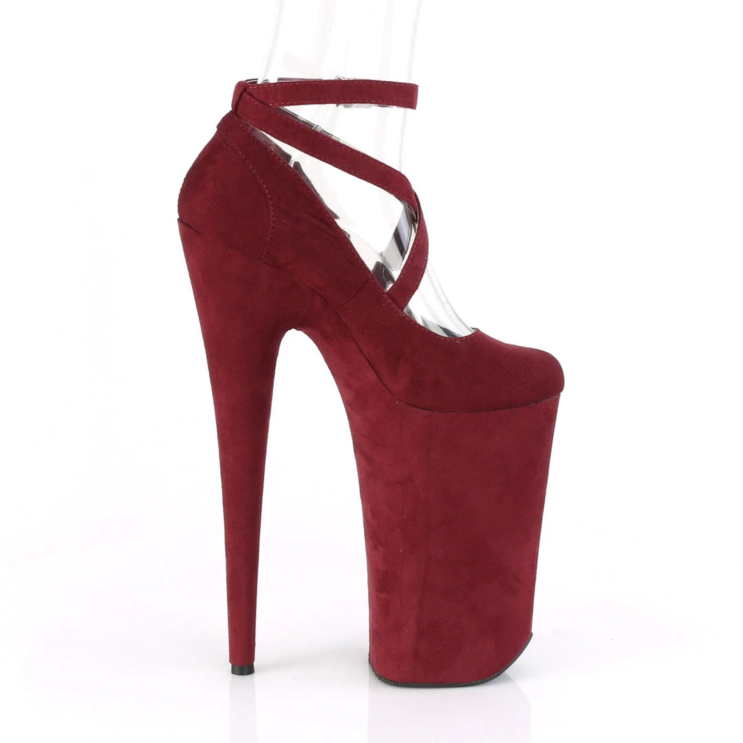 Pleaser Direct Beyond 087FS Burgundy Faux Suede Strappy Platforms 5 Pleaser Direct Beyond 087FS Burgundy Faux Suede Strappy Platforms