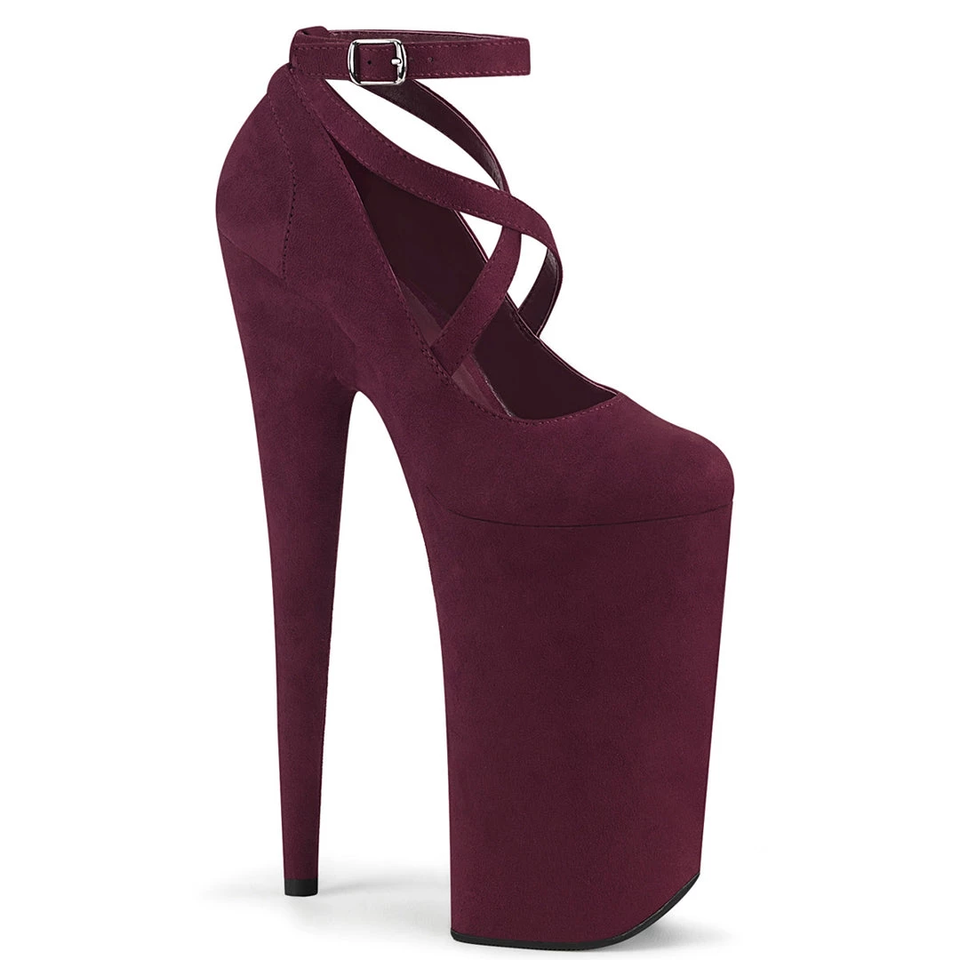 Pleaser Direct Beyond 087FS Burgundy Faux Suede Strappy Platforms 1 Pleaser Direct Beyond 087FS Burgundy Faux Suede Strappy Platforms