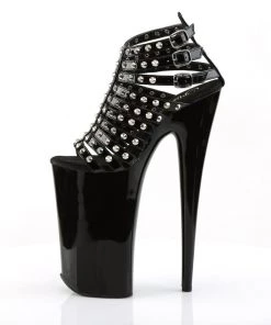 Pleaser Direct Larger Size Shoes Beyond 093 Black Patent Studded Platforms 7 Pleaser Direct Larger Size Shoes Beyond 093 Black Patent Studded Platforms