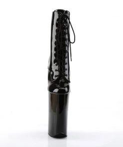 Pleaser Direct Larger Size Shoes Beyond 1020 Black Patent Ankle Boots