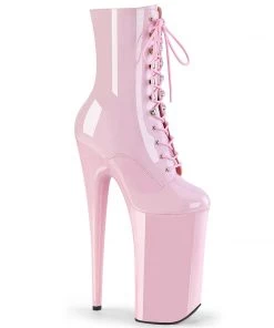 Pleaser Direct Beyond 1020 Pink Patent Ankle Boots