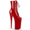Pleaser Direct Beyond 1020 Red Patent Ankle Boots Larger Size Shoes