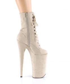 Pleaser Direct Beyond 1020FS Beige Faux Suede Ankle Boots 9 Pleaser Direct Beyond 1020FS Beige Faux Suede Ankle Boots