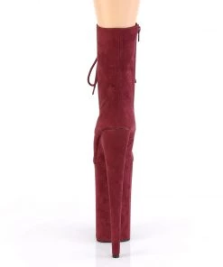 Pleaser Direct Beyond 1020FS Burgundy Faux Suede Ankle Boots