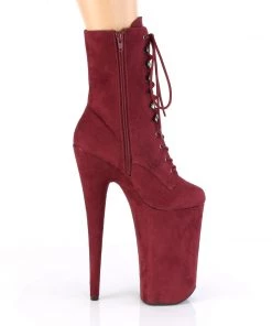 Pleaser Direct Beyond 1020FS Burgundy Faux Suede Ankle Boots