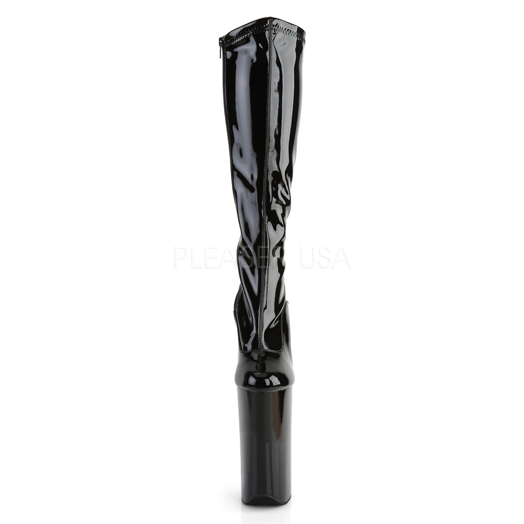 Pleaser Direct Larger Size Shoes Beyond 2000 Black Patent Knee High Boots 2 Pleaser Direct Larger Size Shoes Beyond 2000 Black Patent Knee High Boots