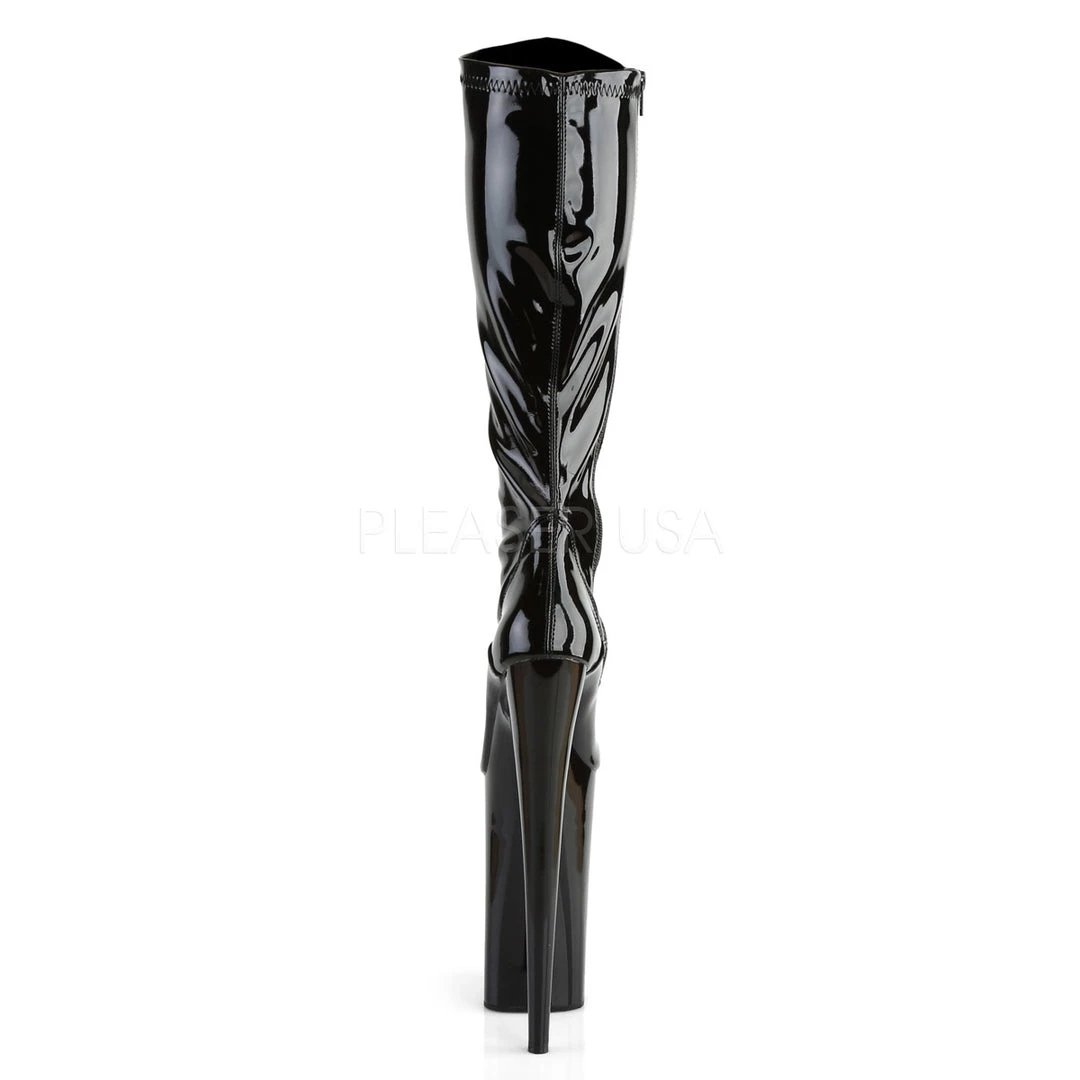 Pleaser Direct Larger Size Shoes Beyond 2000 Black Patent Knee High Boots 4 Pleaser Direct Larger Size Shoes Beyond 2000 Black Patent Knee High Boots